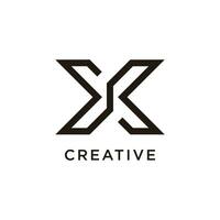 lettre X avec moderne Créatif idée monogramme abstrait logo vecteur
