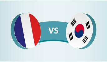 France contre Sud Corée, équipe des sports compétition concept. vecteur