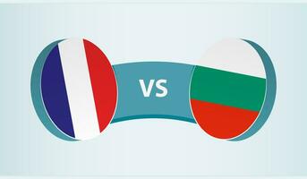 France contre Bulgarie, équipe des sports compétition concept. vecteur