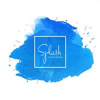 Fond aquarelle splash bleu vecteur