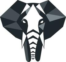 l'éléphant logo avec tronc vers le bas une symbole de force et détermination l'éléphant logo avec défenses une symbole de Puissance et autorité vecteur