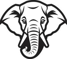 l'éléphant logo avec tableau noir texture une capricieux et amusement conception l'éléphant logo avec néon lueur une brillant et énergique conception vecteur