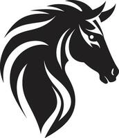 noble cheval majesté noir logo art cheval silhouette excellence emblématique icône vecteur