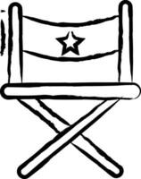 réalisateur chaise main tiré vecteur illustration