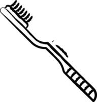 dent brosse main tiré vecteur illustration