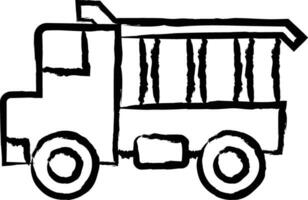 un camion main tiré vecteur illustration