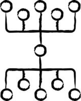 réseau main tiré vecteur illustration