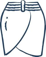 semi jupe main tiré vecteur illustration