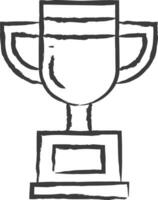 trophée main tiré vecteur illustration