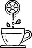 citron thé main tiré vecteur illustration