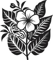 une toucher de élégance noir vecteur floral conception noir vecteur floral icône une intemporel classique