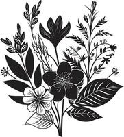 noir vecteur floral conception faire votre dessins scintillait noir vecteur floral conception une intemporel et élégant icône pour tout conception
