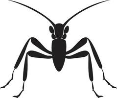 gracieux insecte silhouette iconique conception élégant prier mante profil minimaliste logo vecteur