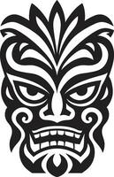 royal culturel icône monochromatique logo élégant symbole de héritage vecteur tiki silhouette