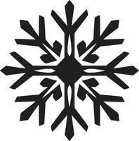 minimaliste hiver art monochrome emblème icône de glacé délice flocon de neige vecteur logo