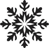 simpliste élégance dans noir et blanc emblématique icône emblème de hivers sérénité vecteur logo conception