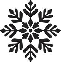 simpliste beauté de flocons de neige neige icône emblématique sérénade dans noir logo symbole vecteur