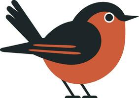 icône de le bois Robin vecteur logo sérénade dans simplicité noir oiseau emblème