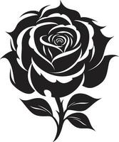 intemporel Rose excellence noir logo art simpliste pétale silhouette emblématique icône vecteur