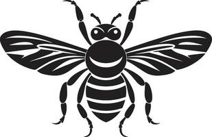 élégant insecte majesté monochrome emblème puissant frelon silhouette iconique conception vecteur