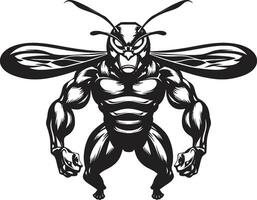 majestueux prédation dans noir logo symbole élégant insecte majesté monochrome emblème vecteur