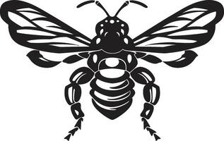 aiguillon sentinelle dans monochrome frelon emblème élégant insecte excellence emblématique art conception vecteur