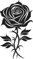 noble Gardien de aime beauté noir logo art intemporel fleur excellence vecteur symbole