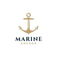 ancre logo conception. ancre logotype. logo de yacht club, maritime. vecteur