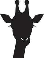africain élégance iconique girafe conception safari sentinelle silhouette girafe icône vecteur