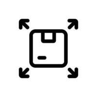 Distribution icône dans branché contour style isolé sur blanc Contexte. Distribution silhouette symbole pour votre site Internet conception, logo, application, ui. vecteur illustration, eps10.