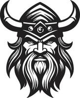 viking valeur une élégant vecteur Gardien le Hache de guerre porteur une viking emblème de force
