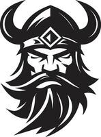 ébène explorateur une viking symbole de aventure norrois marine une marin viking icône vecteur