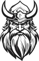 berserker fraternité une féroce viking mascotte ébène explorateur une viking symbole de aventure vecteur