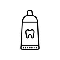 dentifrice vecteur icône dans ligne style