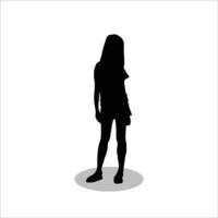 femme silhouette vecteur