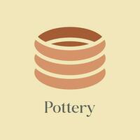 poterie logo vecteur illustration. poterie icône. argile.