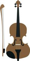 vecteur illustration de violon et arc. violon isolé dans blanc Contexte