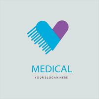 médical soins de santé logo vecteur pour tout santé se soucier marque tel en tant que clinique, médecin, pharmacien, technologie, dentaire, médicament.