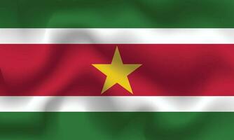 plat illustration de suriname drapeau. suriname drapeau conception. suriname vague drapeau. vecteur