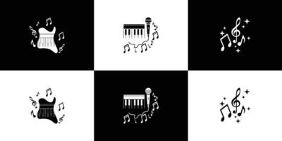 la musique logo conception unique concept avec égaliseur prime vecteur