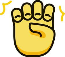 griffe main icône emoji vecteur