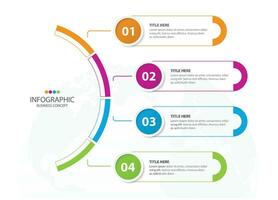 infographie avec 4 étapes, processus ou options. vecteur