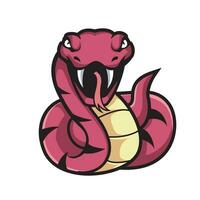 création de logo de mascotte de serpent vipère vecteur