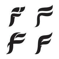 icône de vecteur de lettre f