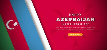 content Azerbaïdjan indépendance journée conception papier Couper formes Contexte illustration pour affiche, bannière, publicité, salutation carte vecteur