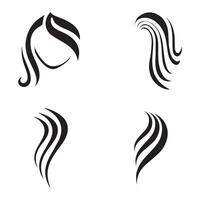 magnifique cheveux vague abstrait logo design.logo pour entreprise, salon, beauté, coiffeur, se soucier. vecteur