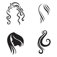 magnifique cheveux vague abstrait logo design.logo pour entreprise, salon, beauté, coiffeur, se soucier. vecteur