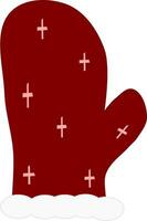 rouge gant Noël conception concept. vecteur