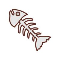 poisson squelette icône dans vecteur. illustration vecteur