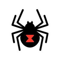 vecteur noir veuve araignée illustration